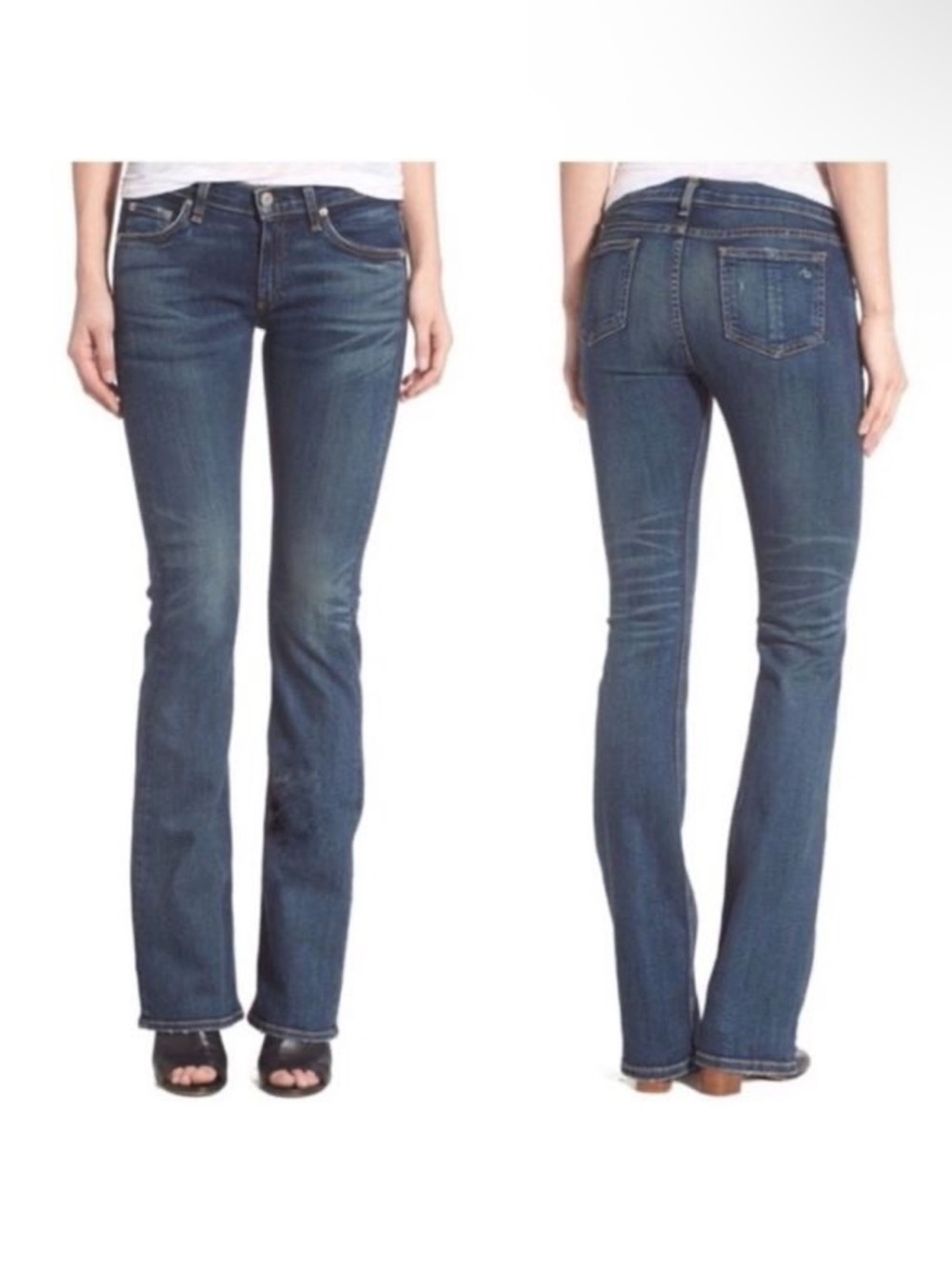 Rag & Bone Women's Stiletto Bootcut Jeans - Dark Blue Denim in Color ‘Bishop’